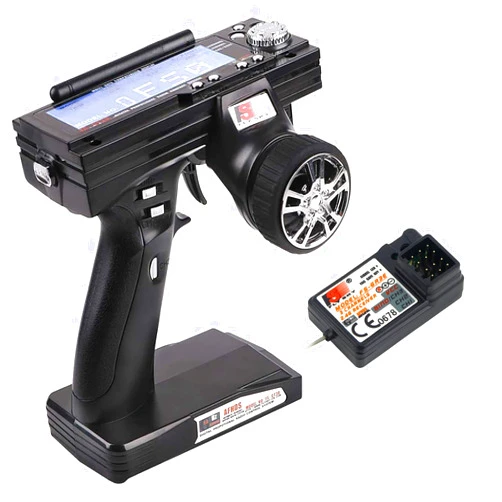 Targethobby Flysky FS-GT3B Rc Transmitter & FS-GR3E Receiver, 2.4Ghz 3 Channel Rc Car Remote Controller and Receiver
