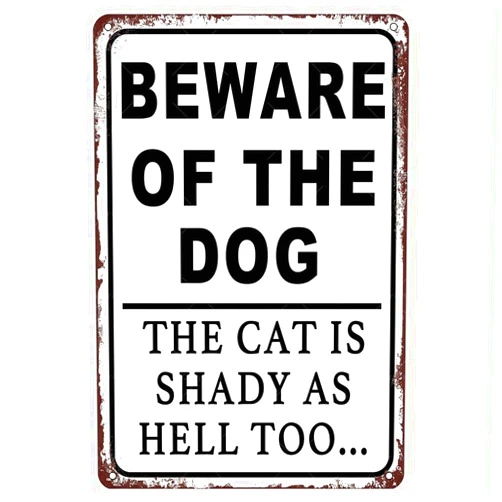 TAOPAOLAB Pets Retro Metal Tin Signs, 12