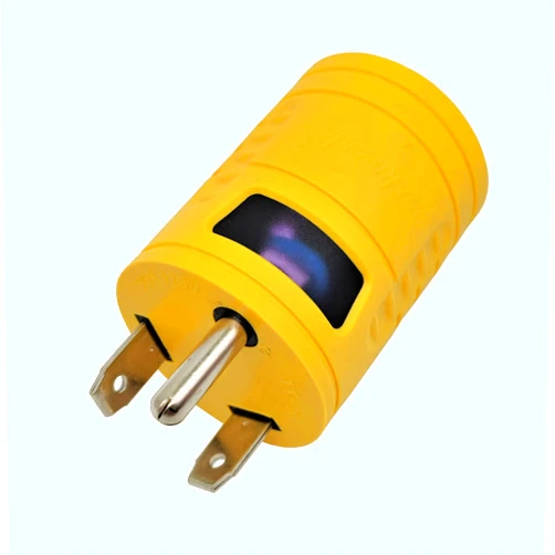 Parkworld 67867 NEMA TT-30P to L14-30R 1-Piece Adapter, RV 30A TT-30 Male Plug to Generator 30A 4-Prong L14-30 Female Receptacle Yellow