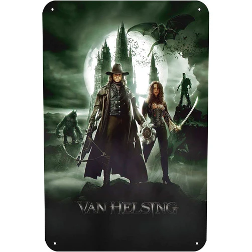 Wizmity Van Helsing Movie Poster Metal Tin Sign 8x12 Inch Movies & TV Series Wall Decor