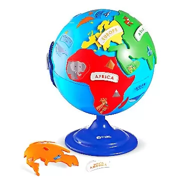 Learning Resources Puzzle Globe, 3-D Geography Puzzle, Fine Motor, Easter Games, Easter Gifts for Kids, 14 Pieces, Ages 3+ Single