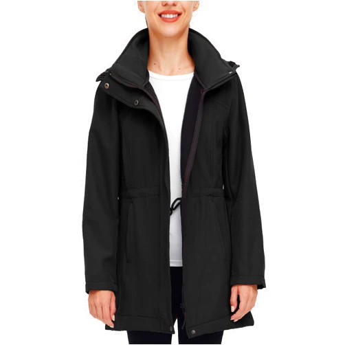wantdo Women's Softshell Jacket Hooded Fleece Lined Waterproof Coat Warm Lightweight Insulated Windbreaker for Outdoor Hiking