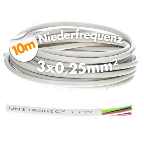 Lapp Kabel Multiconductor Unshielded Cable, Liyy, 3, 24 Awg, 0.25 Mm, 164 Ft, 50 M Rohs Compliant: Yes - 0028303