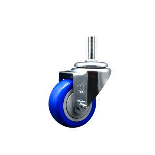 Service Caster Polyurethane Swivel Threaded Stem Caster w/3