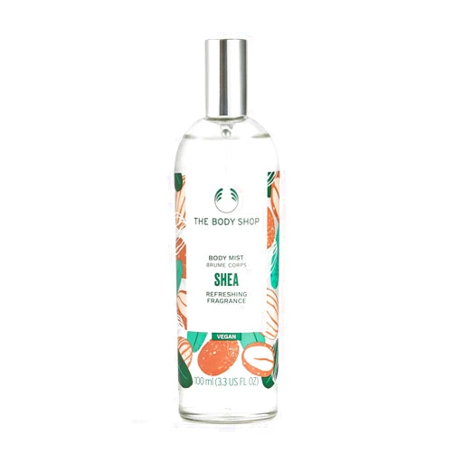 The Body Shop Shea Body Mist – Refreshes and Cools with a Sweet Nutty Scent – Vegan – 3.3 oz
