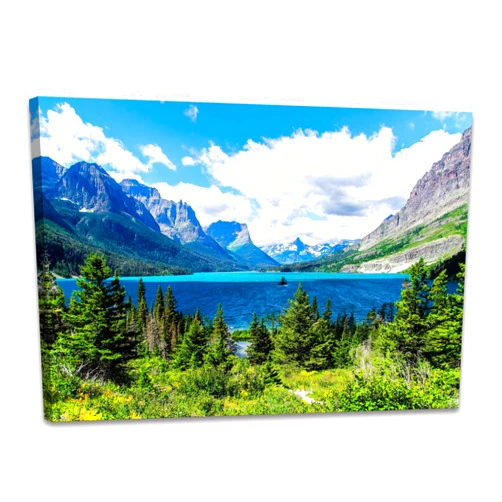 SKASNFAI Lake Wall Art Scenic Nature Canvas Prints National Park Framed Artwork Pictures for Living Room (12x16 inch)