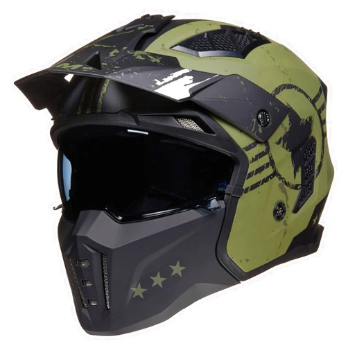 ILM Open Face Motorcycle 3/4 Half Helmet for Men and Women, Vintage Retro Helmet with Visor for Moped ATV Cruiser Scooter DOT Model Z302