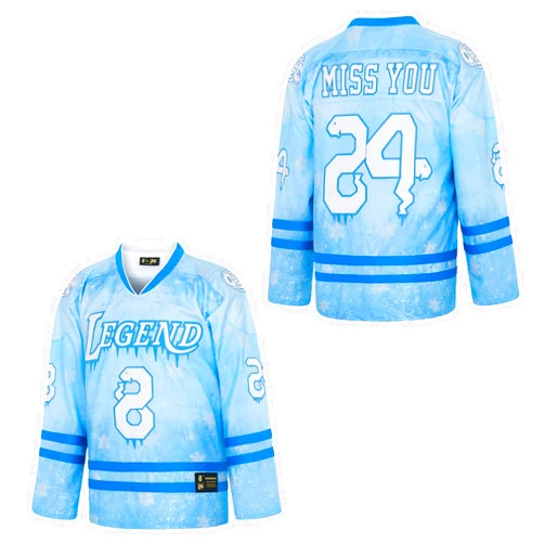 24 Mens Legend Sport Shirt,Miss You Snakeskin Hip Hop Ice Hockey Jersey