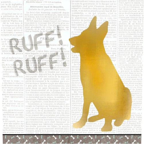 ArtExpert Ruff Ruff 4 by Allen Kimberly - 16x16 Art Print Poster