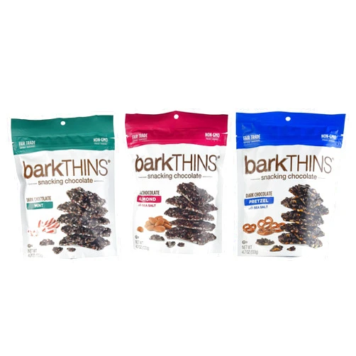 BarkTHINS Bark Thins Snacking Chocolate Variety Pack of THREE - Dark Chocolate Almond, Dark Chocolate Mint, & Dark Chocolate Pretzel, 4.07 ounce each (3 Pack)