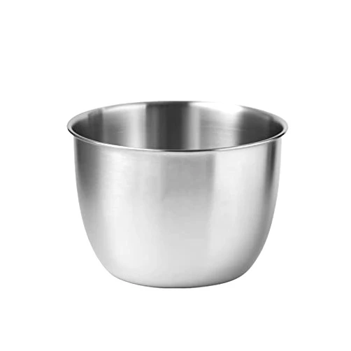 Partslety Stainless Steel Mixing Bowl, Kitchen 304 Salad Stainless Steel Mixing Deep Bowl, Anti-flying Design Kitchen Metal Bowls for Cooking Baking Marinating Cake Bread Salad 5.11 X 7.48 inches