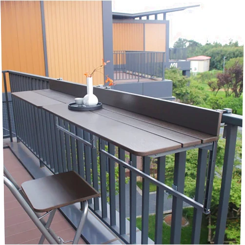 SADRIM Balcony Bar Table for Railings,Outdoor Folding Side Table,Balcony Railing Hanging Table Folding,balcony desk,Adjustable Wall-Mounted Side Tables For Patio,Bar Lifting Folding Desk ( Size : 100*37cm/39