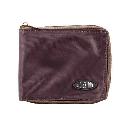 Big Skinny Men's Zippered Bi-Fold Slim Wallet, Holds Up to 25 Cards