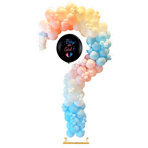 ZpigToor Metal Question Mark Arch Backdrop Stand Gender Reveal Balloon Arch Frame Wedding Arches for Ceremony Baby Shower Baby Gender Reveal Boy or Girl Garden Birthday Party Decorations