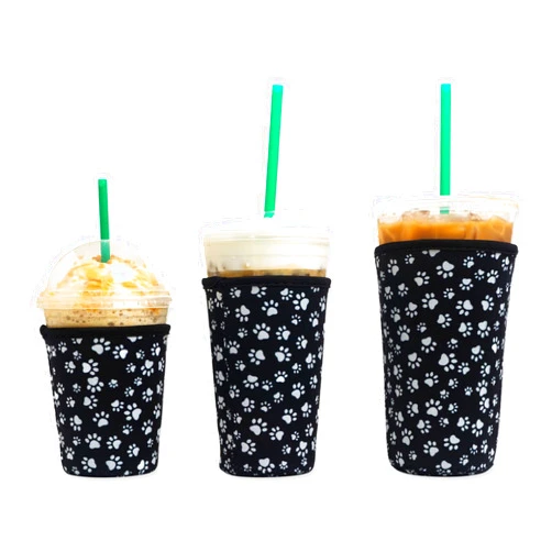 BAXENDALE AND CO Iced Coffee Sleeve for Cold Drink Cups 3 Pack Neoprene Iced Coffee Sleeve Cup Sleeves for Cold Drinks Reusable Compatible with Starbucks Dunkin