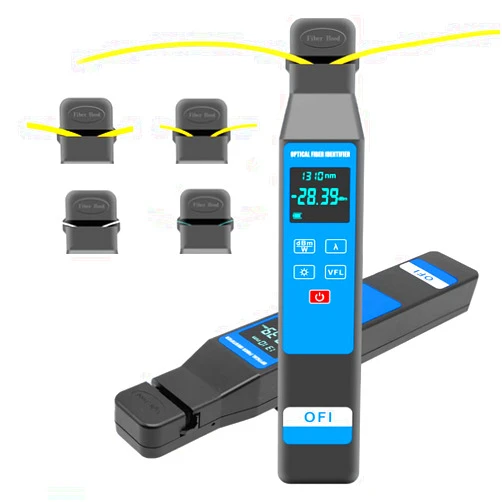 YICIZOL Live Optical Fiber Identifier Fiber Identifier with Wave Respond 800-1700nm Detection Rang +13~-50dBm Built in 10KM VFL and Optical Fiber Power Meter -50~+26dB FTTH Tool (YC-ID-401)
