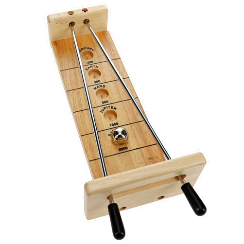 WE Games Mini Shoot The Moon Game, Small 9 inch Size, Travel Version, Solid Natural Wood, Retro Games for Adults, Classic Table Top Board Game