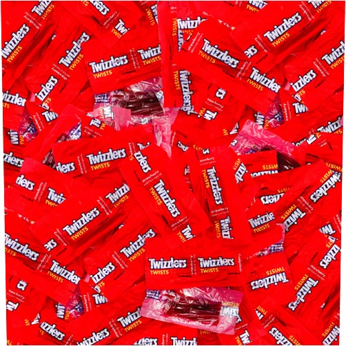 CRAZYOUTLET TwizzlersTwist Strawberry Flavored Licorice Candy, Bulk Pack 2 Pounds (About 100 Count)