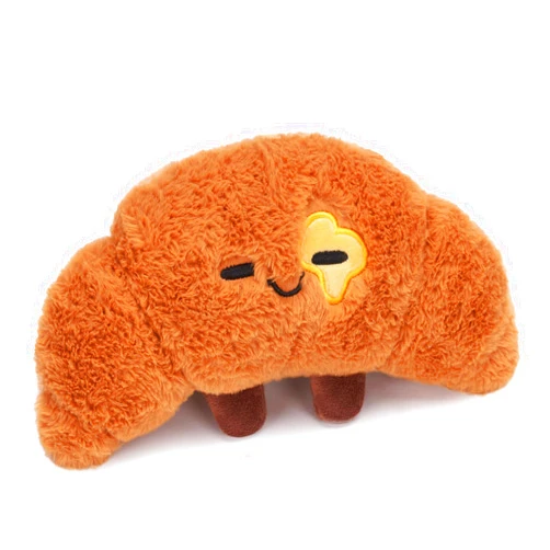 Caaaat Butter Croissant Bread Plush, Cute Stuffed Bread Croissant Plushies, Funny Food Toys Decor Pillow, Stuffed Toy Squishy Plushies for Boys & Girls