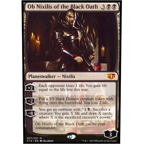 Magic: The Gathering Singles MTG Magic The Gathering Ob Nixilis of The Black Oath 27 Commander 2014 C14 C1427 0