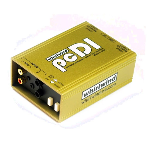 Whirlwind pcDI Direct Box for Interfacing Outputs CD Players, Sound Cards, iPod MP3 Players