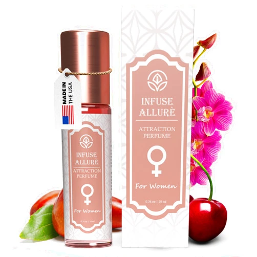 Infuse Allurè Premium Pheromone Perfume for Women–Long-Lasting French Fragrance in Jojoba Oil Infused with Pure Pheromones, Androstenol & Androstenol–French-Inspired Fragrance Designed to Attract Men–10ml/0.34oz