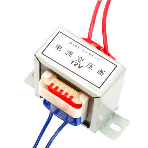 Hilitand Single Power Transformer,AC 12V/24V Output Voltage 10W Input 220V 50Hz,Flame Retardant Nylon Core,Full Copper Wire, Vacuum Impregnated Insulation Varnish (12V)