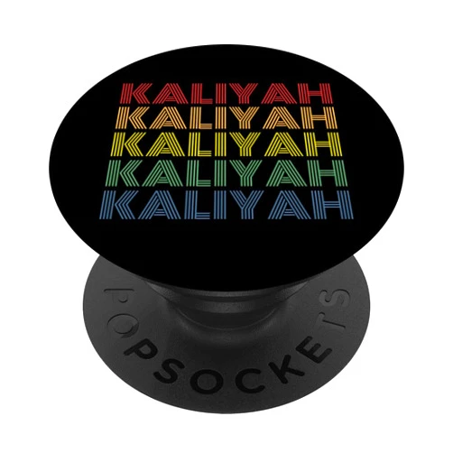 My Name Is Kaliyah Funny Tees Womens Kaliyah Wordmark Pattern Personalized Name Retro PopSockets Adhesive PopGrip