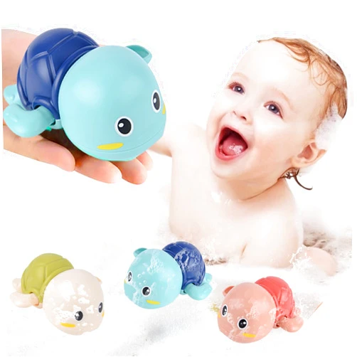 Newmemo 3 Pack Turtle Bath Toys Cute Swimming Turtle Bathtub Toys for Toddlers 1-3 Floating Wind Up Toys Water Pool Toy Wind Up Toy Preschool Toddler Pool Toys for Infants Kids Boy Girls Birthday