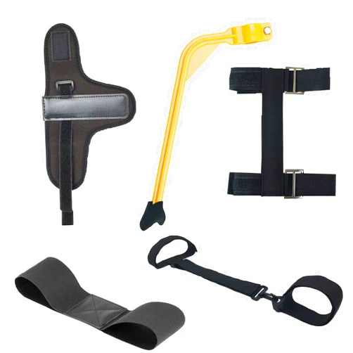 KINGTOP Golf Swing Training Aids Combo- Arm Band, Elbow Correction, Wrist Hinge Trainer, Wrist Brace Band, Leg Rod Corrector, Improve Your Golf Game to The Next Level