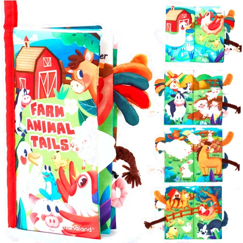 hahaland Baby Books 0-6 Months,Infant Tummy Time Toy High Contrast Sensory Baby Toys 6 to 12 Months Touch Feel Book Baby Gifts for Boy Girl 0-3 Months Book Early Learning Toy