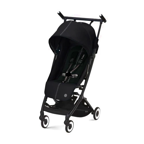 Cybex Libelle Lightweight pockit Travel Baby Stroller - Carry-On Compliant Compact Fold, One-Hand Adjustable Recline - Compatible with CYBEX Car Seats, Moon Black