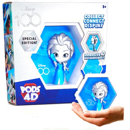 WOW! PODS 4D Disney Frozen Elsa - Unique Connectable & Collectable Toy Figure, Wall/Shelf Display, Easter Basket Stuffers, Elsas Toy Figures, Disney Toys & Gifts, Frozen Toys for Girls & Boys Age 3+