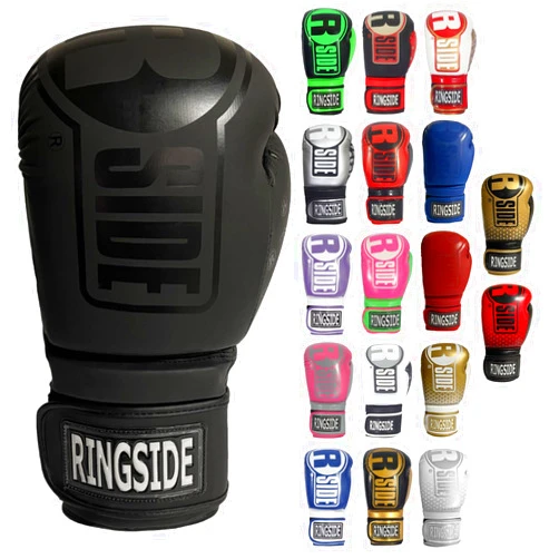 Ringside Apex Bag Gloves, IMF-Tech Boxing Gloves with Secure Wrist Support, Synthetic Boxing Gloves for Men and Women, Black, L/XL