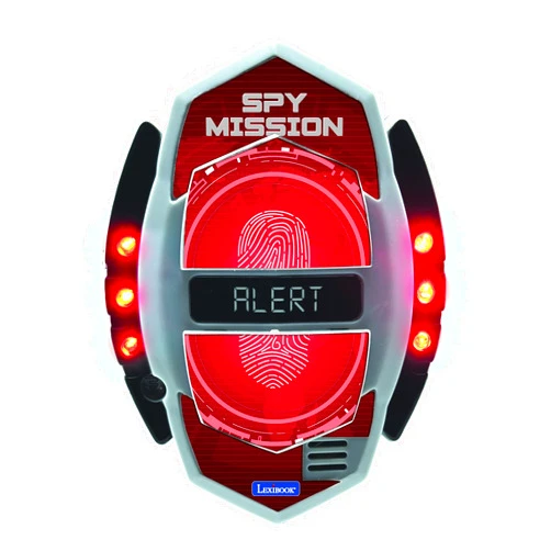 Lexibook - Spy Mission, Spy Motion Detector with Alarm, Light Effects, Detection up to 30 Centimeters, Black/red, RPSPY05