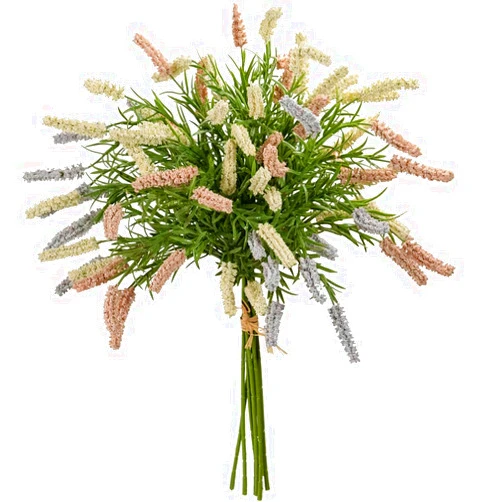 JARELING Artificial Plants Indoor 8pcs Mini Reed Grass Flowers with Stems Artificial Plants in Bulk Wedding Filler Flowers for DIY Bouquet Centerpieces Arrangements(Mix Color)
