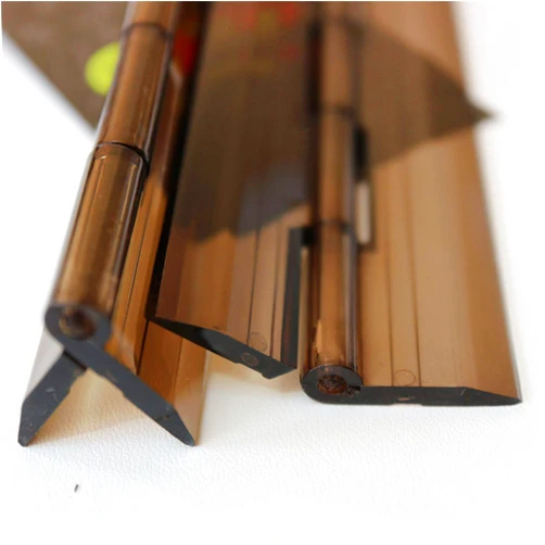 Caterpillar Red 3 x Acrylic Hinge 300mm, 12, Smoked Transparent Black, Continuous Acrylic Piano Hinges, 3 Pack -
