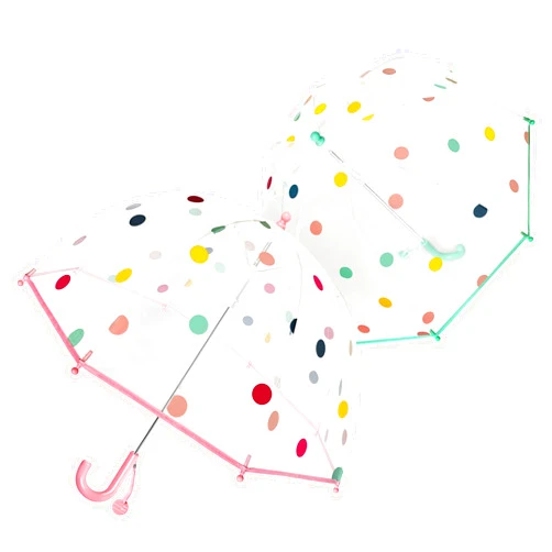 RONIARE 2 Pack Kids Clear Umbrellas for Rain Dome Bubble Umbrella Windproof for Toddler Boys Girls