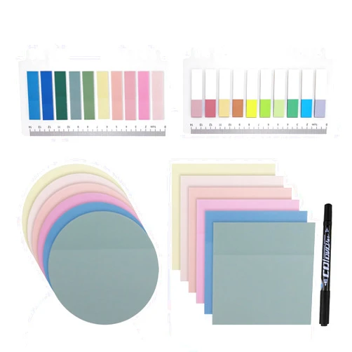 Ruksifg Translucent Sticky Notes Kit, 3 x 3 inches See Through Sticky Notes,Writable Sticky Index Tabs for Annotating Books,Study Supplies