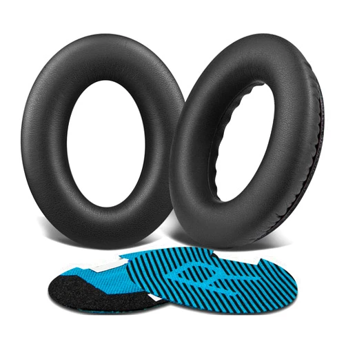 SoloWIT Protein Leather Earpads Cushions for Bose Headphones, Replacement Ear Pads for Bose QuietComfort 15 QC15 QC25 QC2 QC35/Ae2 Ae2i Ae2w/SoundTrue & SoundLink Around-Ear Series - Black&Blue