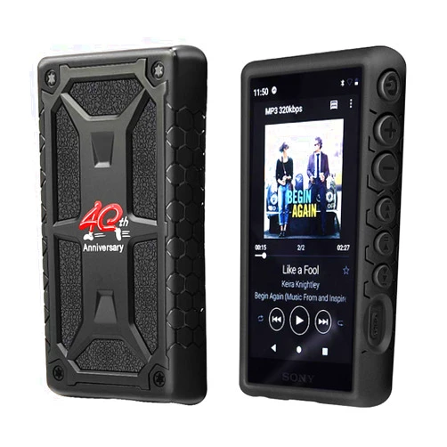 BestforYou for Sony Walkman NW-A100 A105 A106 Case,Anti-Skid Anti-Knock Shockproof Armor Full Protective Skin Case Cover for Sony Walkman NW-A100 A105 A105HN A106 A106HN A100TPS (Black)