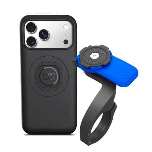 Quad Lock Out Front Handlebar Bike Phone Mount (V3) with MAG Phone Case for iPhone 17 Pro Max