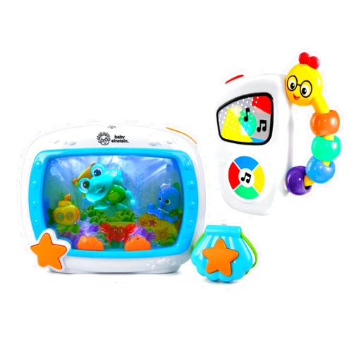 Baby Einstein Sea Dreams Soother Musical Crib Toy and Take Along Tunes Musical Toy Bundle for Newborns and Up