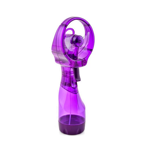 O2COOL Deluxe Handheld Battery Powered Water Misting Fan (Purple)