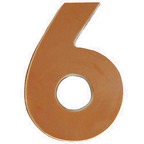 Philadelphia Candies Solid Milk Chocolate Number 6, 1.75 Ounce Novelty Gift