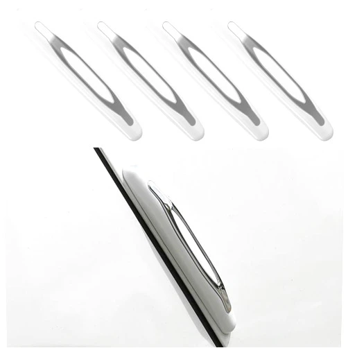 GLSOWEE 4PCS Car Door Edge Guards, Auto Side Door Protector Car Door Self Adhesive Anti-Collision Trim Strip, Universal Car Body Anti-Scratch Bumper Guard for Car SUV Truck (White)