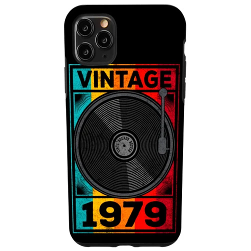 Birthday Vinyl Records Collector LP Turntable 1979 iPhone 11 Pro Max Retro Music Album Lover Vinyl Record Vintage 1979 Birthday Case