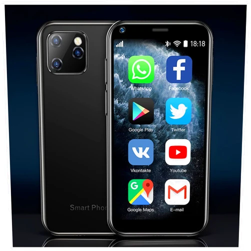 Etigood Android Phone Mini Smartphone 1GB RAM 8GB ROM Unlocked Phones, 2.5'' Touch Screen Quad Core Cellphone with MT6580M/3G Dual SIM/HD Camera/Slim Body Mobile Phone (Black)