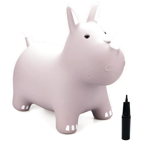ZOOJOY Bouncy Horse Animals Hopper,Inflatable Bouncing Horse Jumping Animals for Toddlers,Ride On Hopping Toys for Girls/Boys,Great Gift W/P (Grey)