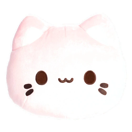 Aurora® Enchanting Tasty Peach® Meowchi Face Plush Stuffed Animal - Bright & Colorful Design - Showpiece Plush - Strawberry 10 Inches
